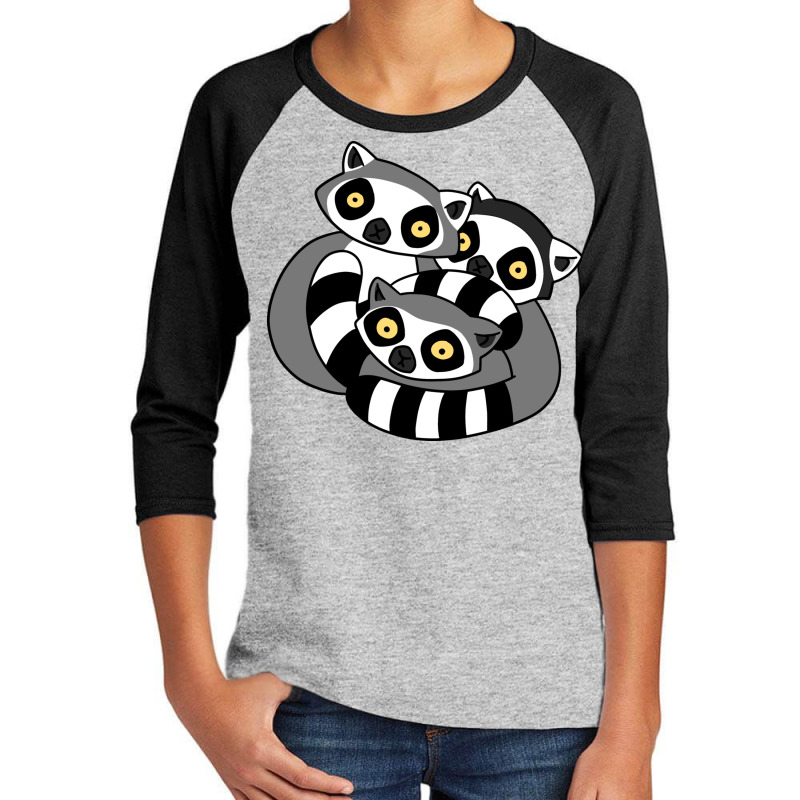 Cuddly Ring Tailed Lemurs Youth 3/4 Sleeve | Artistshot