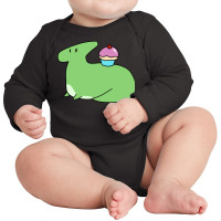 Cupcake Hadrosaurus Long Sleeve Baby Bodysuit | Artistshot