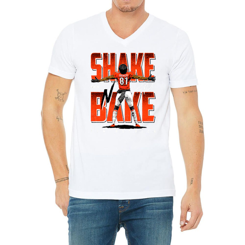 Tim Patrick Shake And Bake V-neck Tee | Artistshot