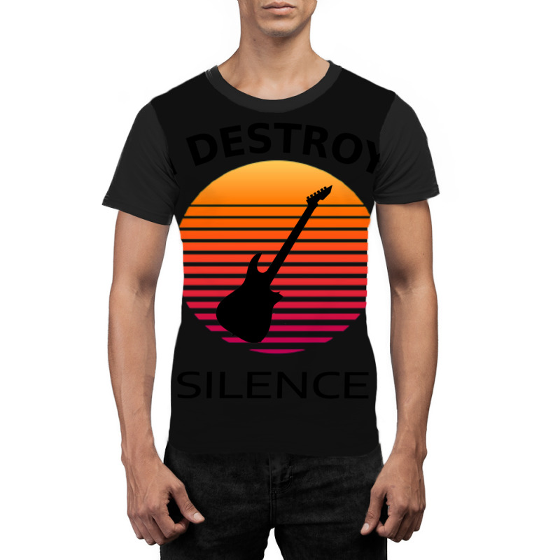 I Destroy Silence Guitar 1 Graphic T-shirt by FranklinTepper1 | Artistshot