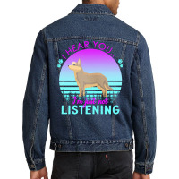 Berger Picard T  Shirt I Hear You I'm Just Not Listening Berger Picard Men Denim Jacket | Artistshot