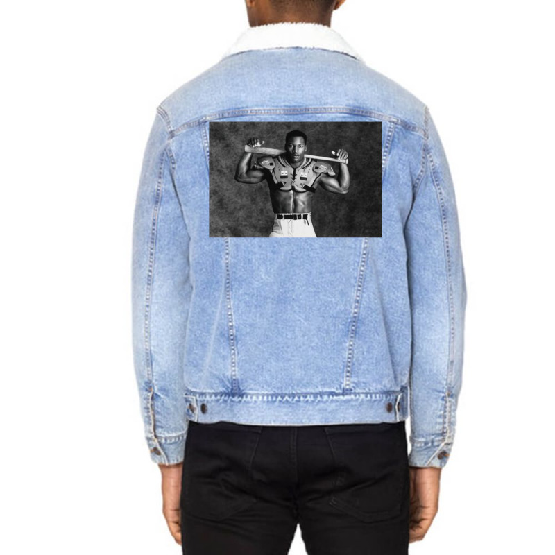 Bo Jackson Art Print    Two Sport Dominance Unisex Sherpa-Lined Denim Jacket by maticasuzukog | Artistshot