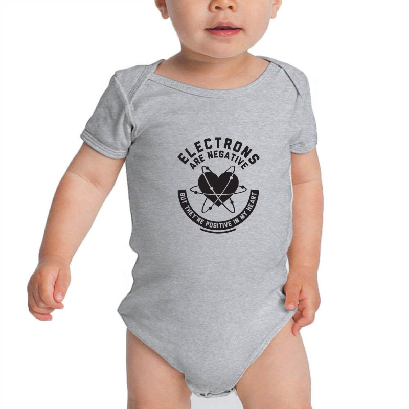 Electrons Are Negative Baby Bodysuit by Gaya | Artistshot