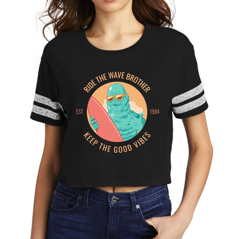 Limited Edition Keep The Good Vibes Creature From The Swamp Scorecard Crop Tee by haodinhvan1 | Artistshot