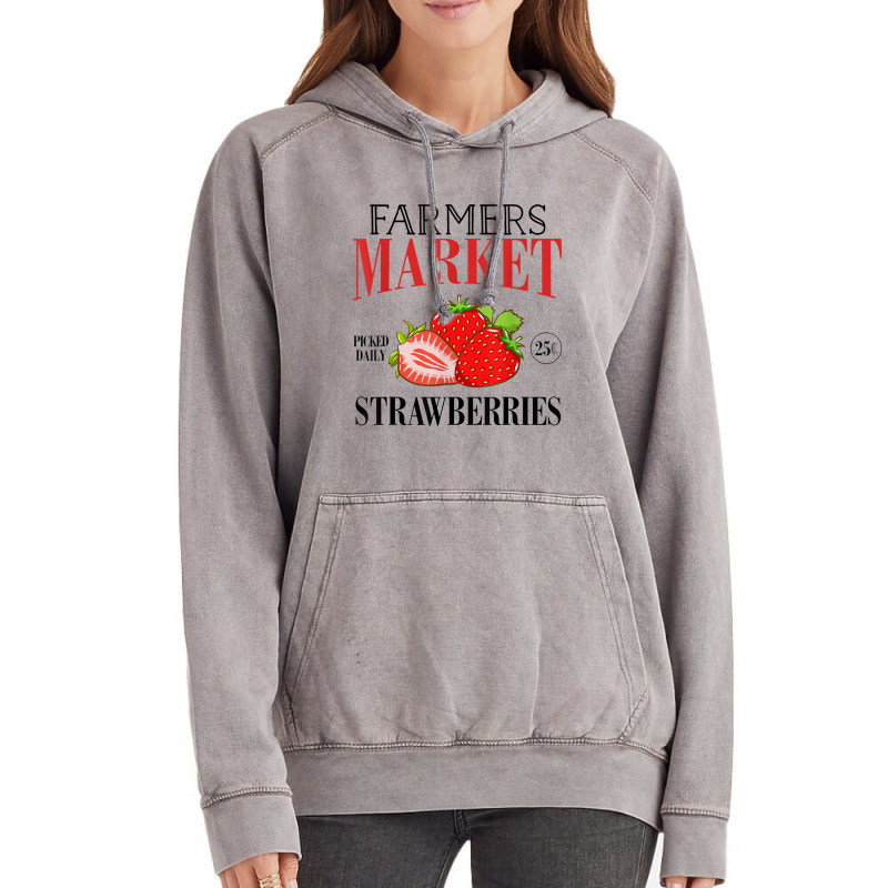 Farmers Market Pick Daily Strawberry Vintage Hoodie | Artistshot