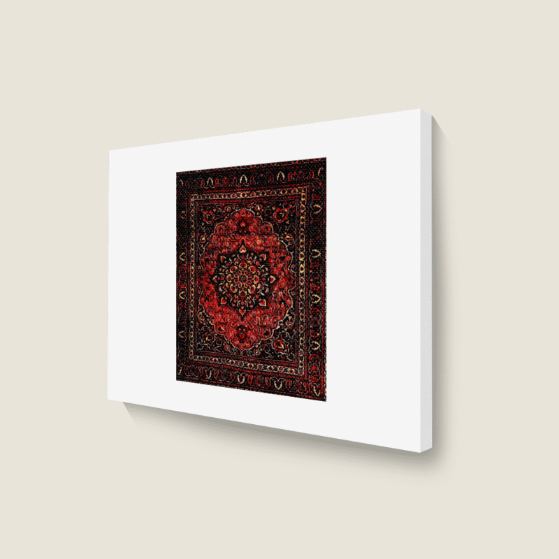 Persian Carpet Look In Rose Landscape Canvas Print | Artistshot