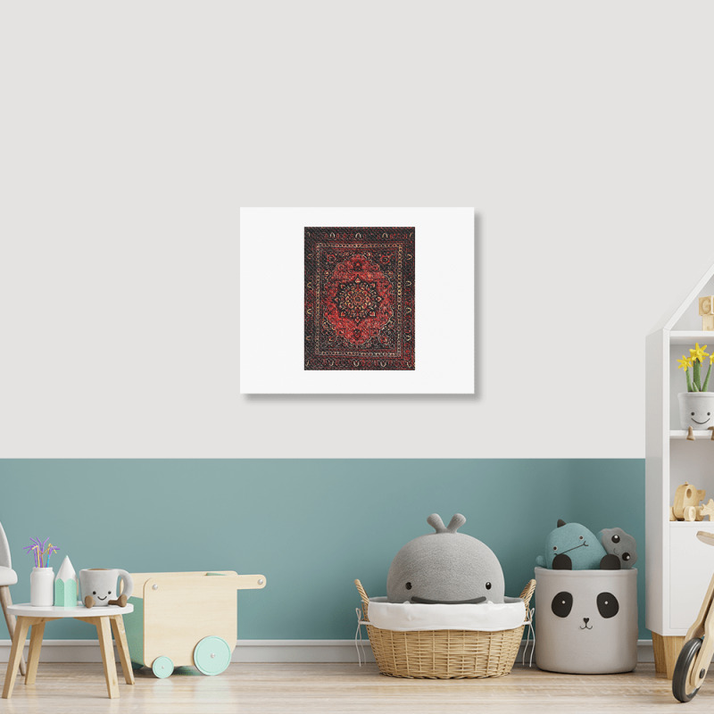 Persian Carpet Look In Rose Landscape Canvas Print | Artistshot