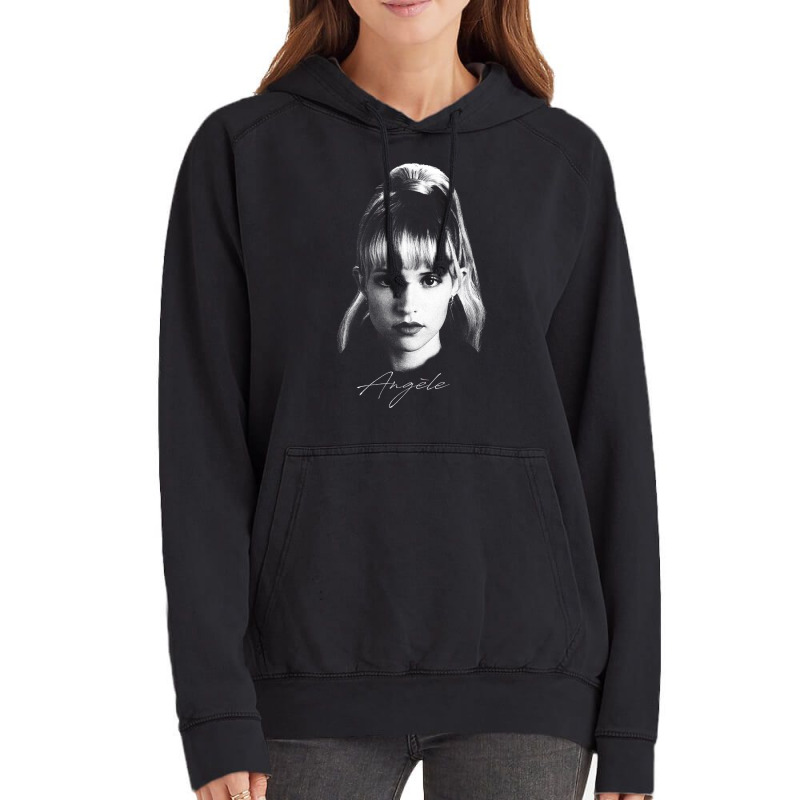 Angèle   Portrait Vintage Hoodie | Artistshot