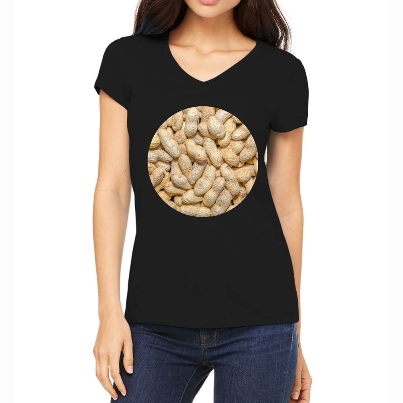 Limited Edition Salted Raw Peanuts In Shells Photograph Women's V-Neck T-Shirt by quanghuydinh1 | Artistshot