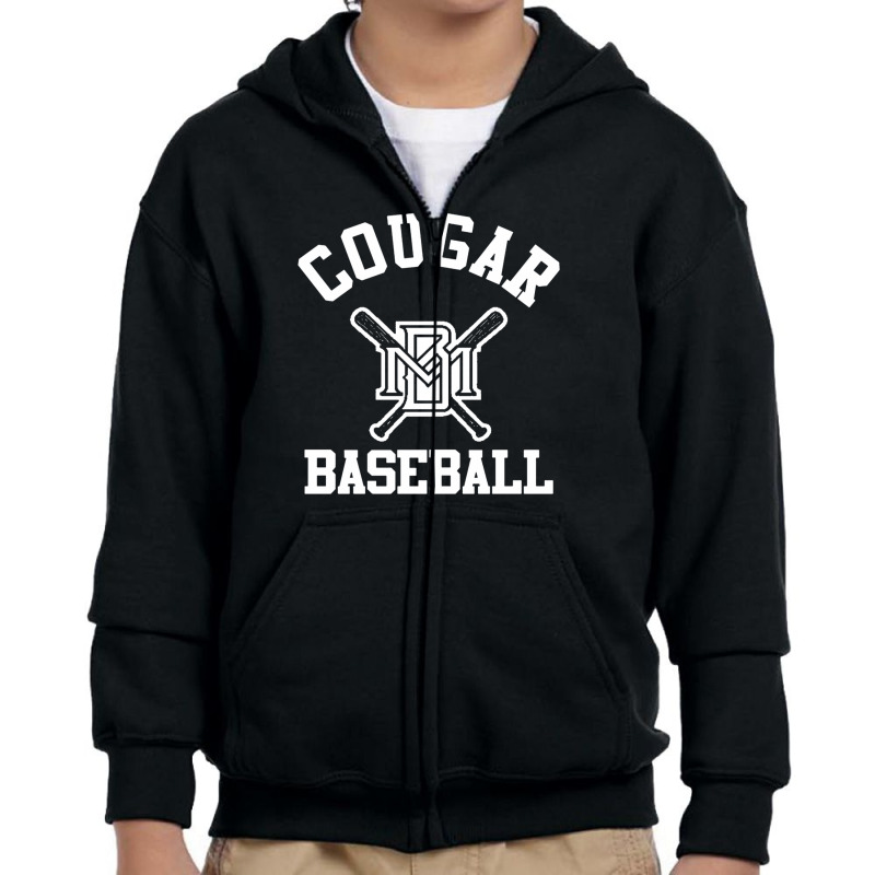 Cougars Baseball Youth Zipper Hoodie by Ashley R Bridgeman | Artistshot