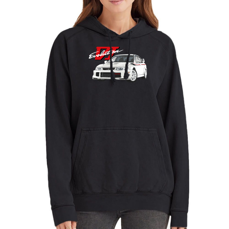 Mitsubish Evo Vi Tommy Makinen Edition White Vintage Hoodie by mancsisalakop | Artistshot