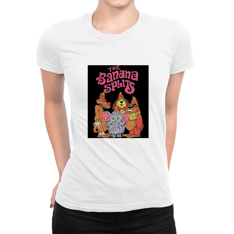 Distressed Vintage Style Banana Splits Ladies Fitted T-Shirt by faullketty | Artistshot