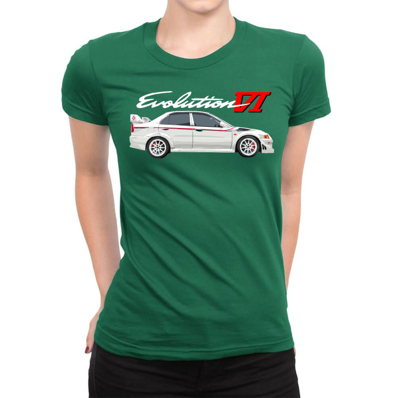 Evolution Vi Tommi Makinen Edition White Rs Ladies Fitted T-Shirt by wesaluarm | Artistshot