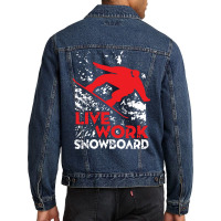 Snowboard Live Work Men Denim Jacket | Artistshot