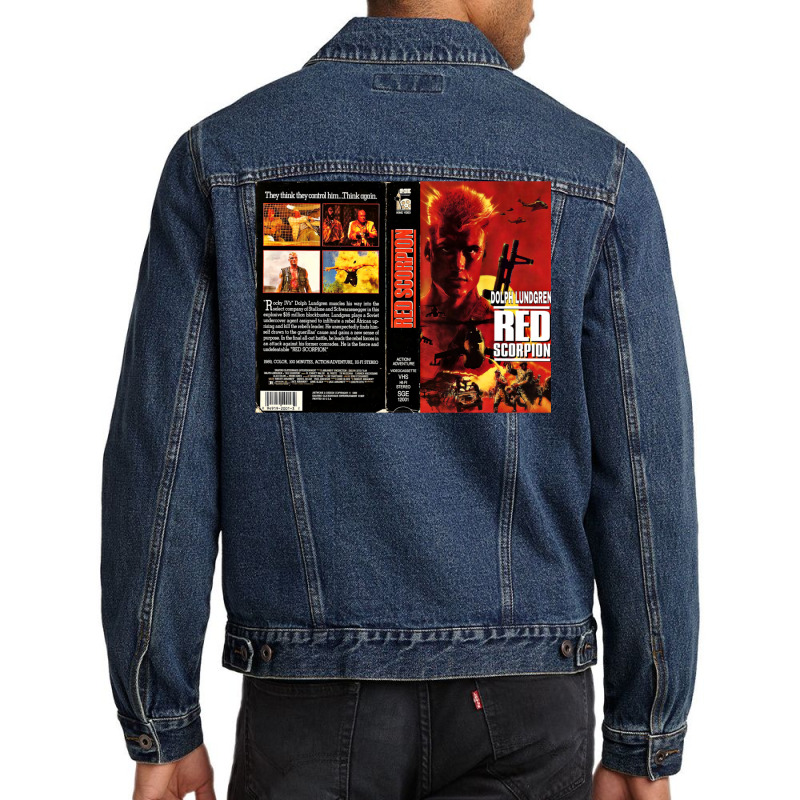 Red Scorpion Vhs Men Denim Jacket by sinayxhuljaa | Artistshot