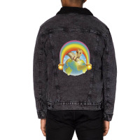 Kick The 'grateful' Rainbow Unisex Sherpa-lined Denim Jacket | Artistshot