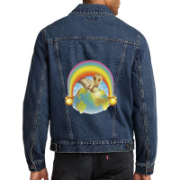 Kick The 'grateful' Rainbow Men Denim Jacket | Artistshot