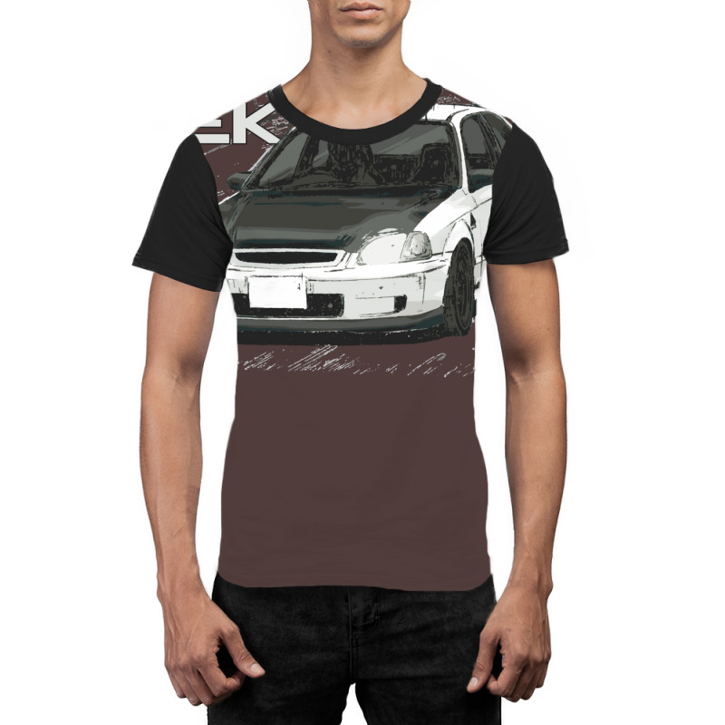 Initial D Anime Classic Jdm Spoon Ek Hatch Graphic T-shirt | Artistshot