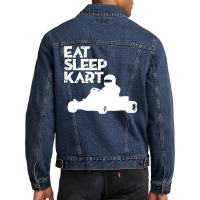 Gokart Racing Eat Sleep Kart Pro Men Denim Jacket | Artistshot