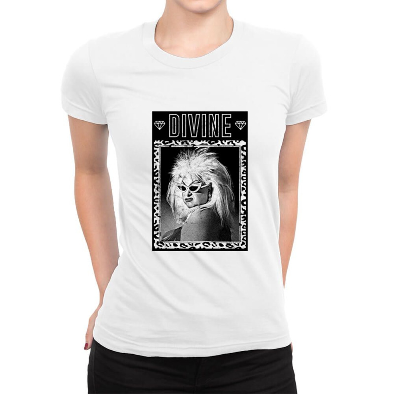 Divine  80s Retro Fan Artwork   Divine Ladies Fitted T-Shirt by kudupiye | Artistshot