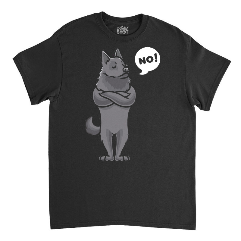 Schipperke T  Shirt Stubborn Schipperke Dog Funny T  Shirt Classic T-shirt | Artistshot