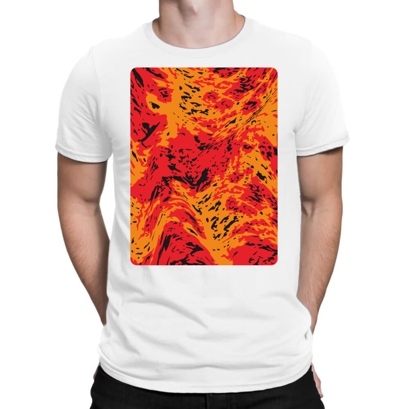 Hot Lava Red Abstract Pattern T-shirt | Artistshot