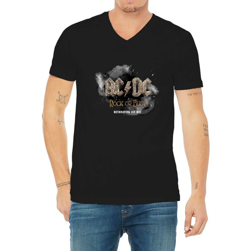 Angus Young Brian Johnson V-neck Tee | Artistshot