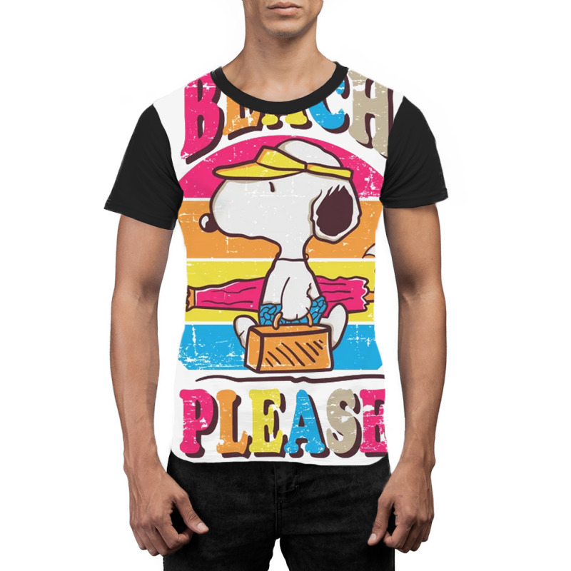 Peanuts Beach Please Graphic T-shirt | Artistshot