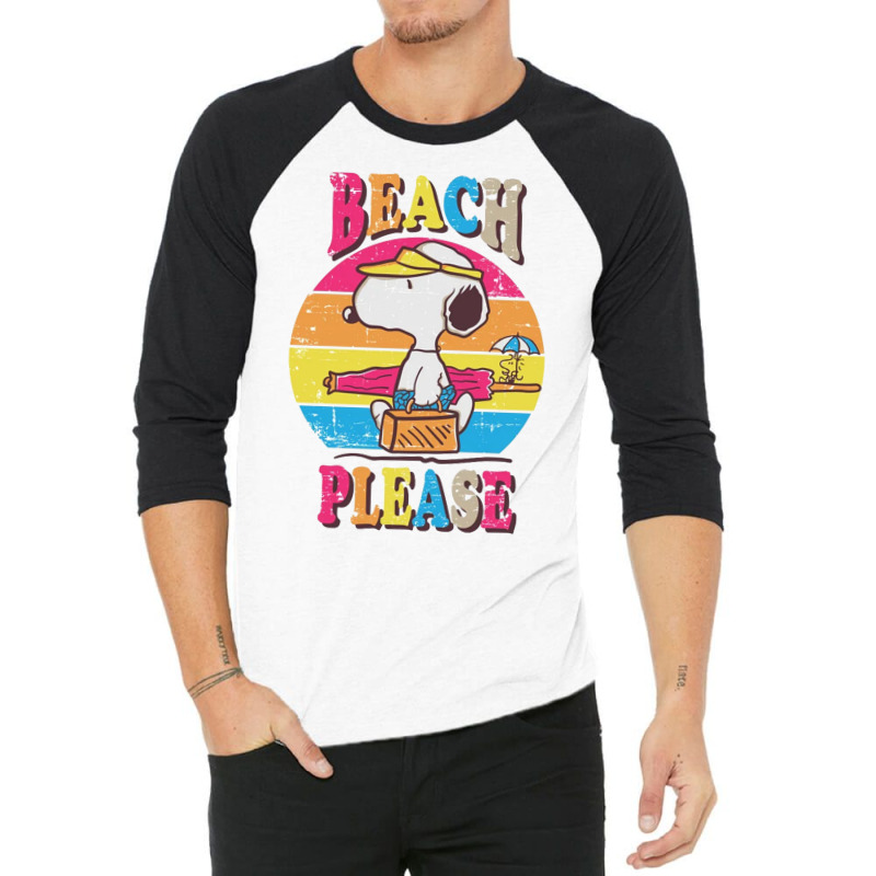 Peanuts Beach Please 3/4 Sleeve Shirt | Artistshot