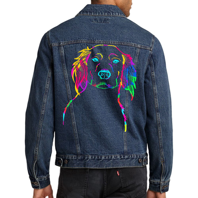 Small Mnsterlander T  Shirt Small Münsterländer Picture Drawing T  S Men Denim Jacket | Artistshot