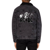 Angus Young Brian Johnson Unisex Sherpa-lined Denim Jacket | Artistshot