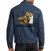 Cheeseburger & Fries Men Denim Jacket | Artistshot