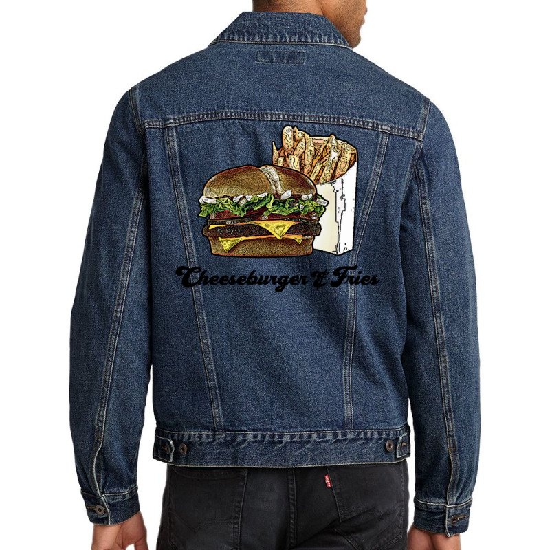 Cheeseburger & Fries Men Denim Jacket by ljusikryanzp | Artistshot