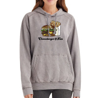 Cheeseburger & Fries Vintage Hoodie | Artistshot