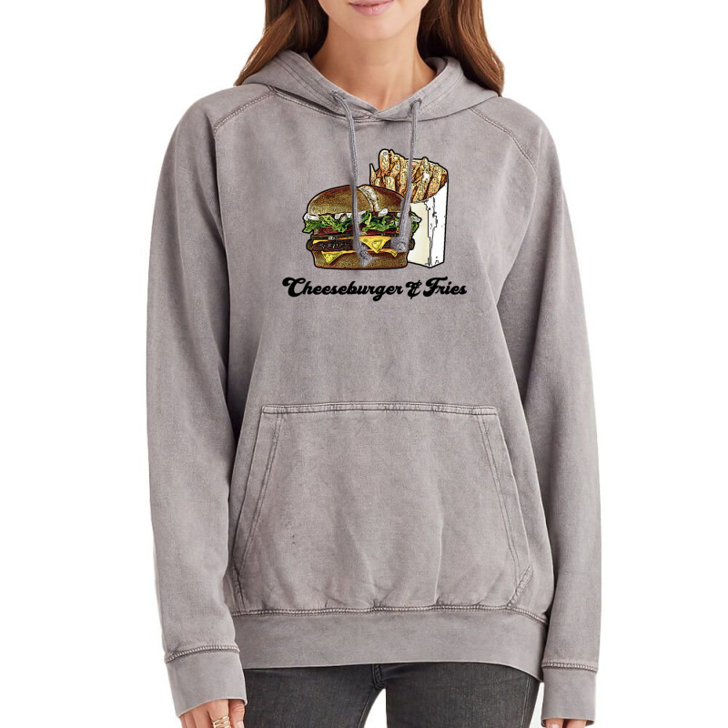 Cheeseburger & Fries Vintage Hoodie by ljusikryanzp | Artistshot