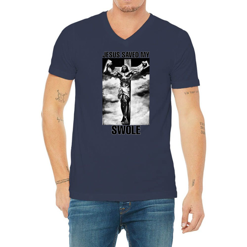 Jesus Saves V-Neck Tee by kebabbmkhabar | Artistshot