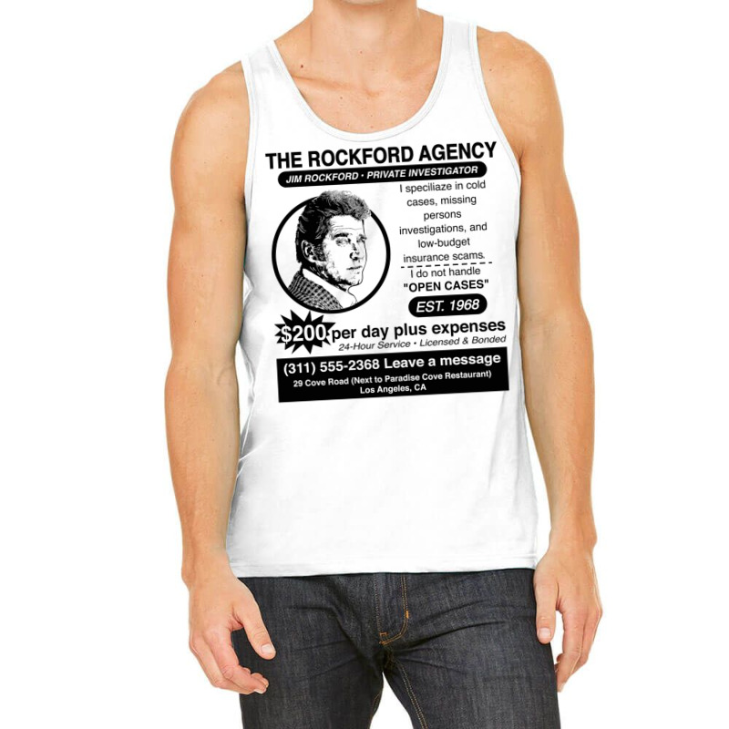 Jim Rockford Newspaper Ad Tank Top by kebabbmkhabar | Artistshot