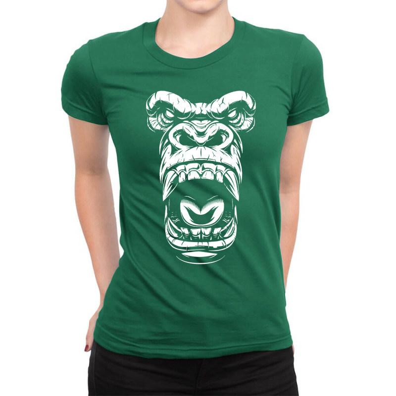 Gorilla Scream Ladies Fitted T-Shirt by muryeljoguely | Artistshot