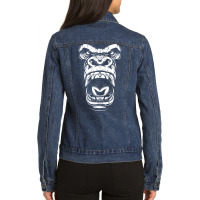 Gorilla Scream Ladies Denim Jacket | Artistshot