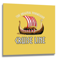 Viking Ship Cruise Norwegian Line Metal Print Square | Artistshot