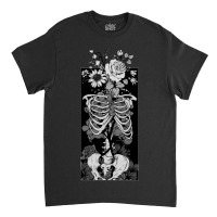 Gothic Flower And Bones Classic T-shirt | Artistshot