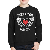 Trending Vintage Skeleton Bones Heart Halloween Youth Sweatshirt | Artistshot