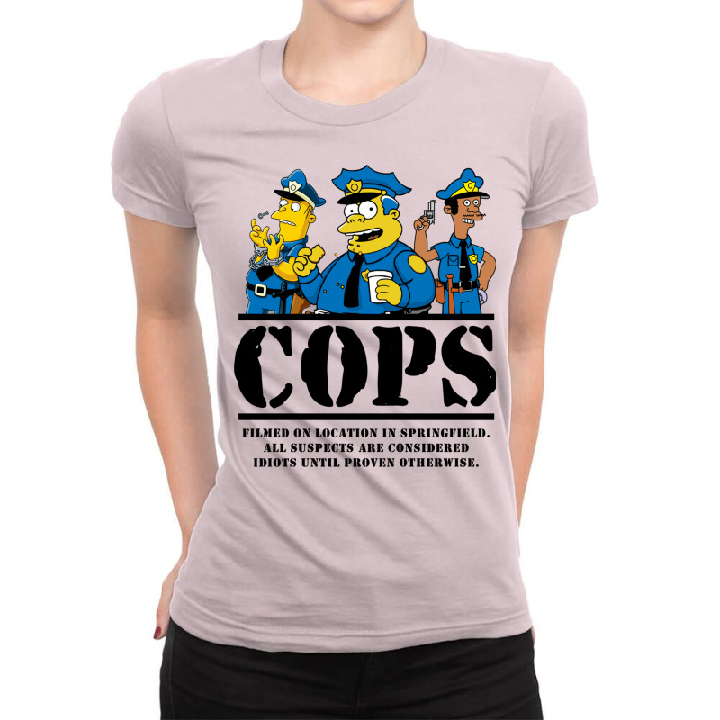 Cops Filmed On Location Ladies Fitted T-Shirt by ljusikryanzp | Artistshot