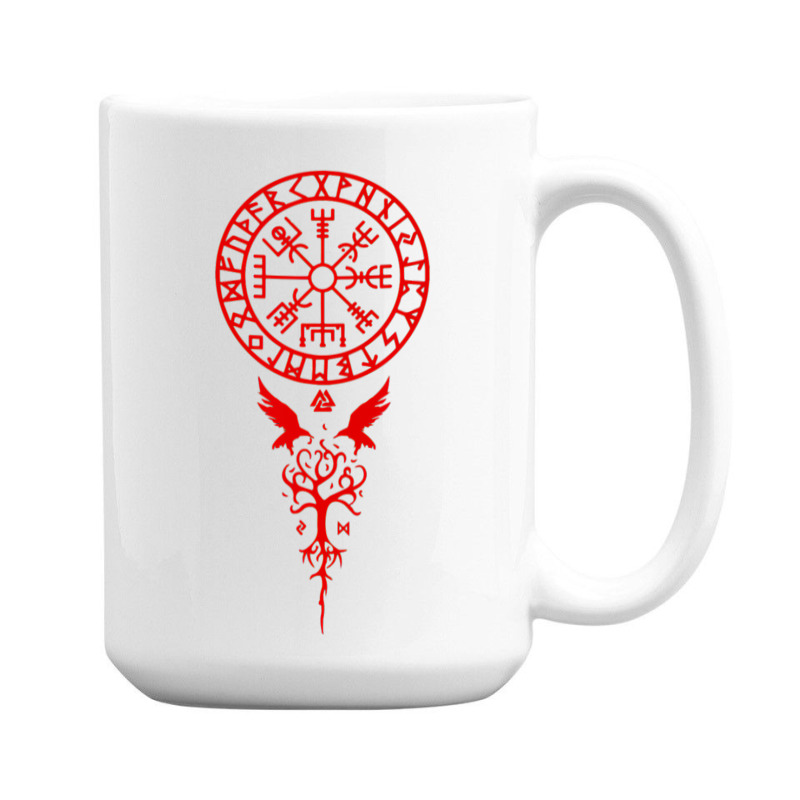 Vegvisir Runes Funny Viking Compass Nordic Gift Men Women 15 Oz Coffee Mug | Artistshot