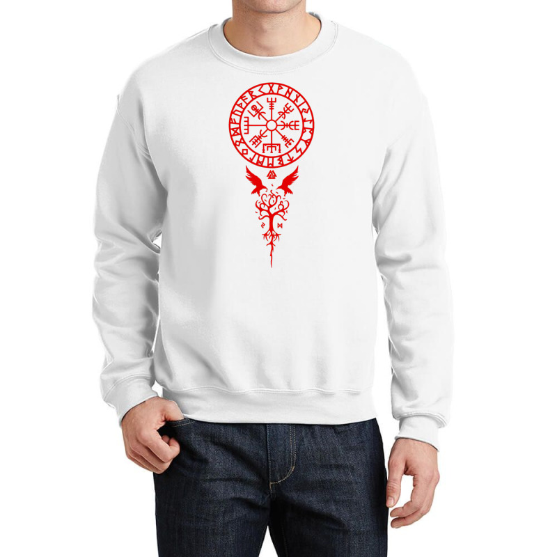 Vegvisir Runes Funny Viking Compass Nordic Gift Men Women Crewneck Sweatshirt | Artistshot