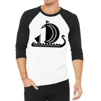 Viking Warrior Sailing Ship Scandinavian Greyjoy 3/4 Sleeve Shirt | Artistshot