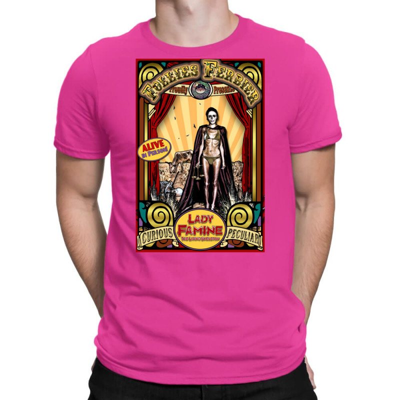 Lady Famine  The Living Skeleton Sideshow Poster T-Shirt by kebabbmkhabar | Artistshot