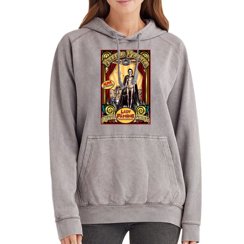 Lady Famine  The Living Skeleton Sideshow Poster Vintage Hoodie by kebabbmkhabar | Artistshot