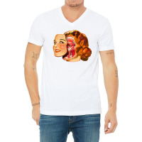 Lady Muscleface V-neck Tee | Artistshot