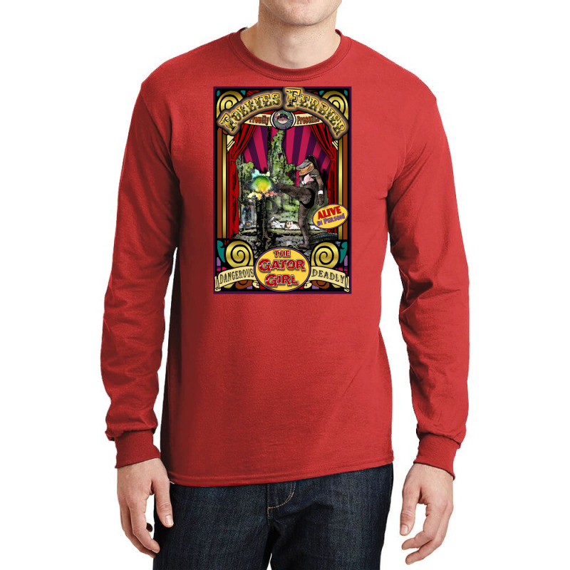 The Gator Girl Sideshow Poster Long Sleeve Shirts by taoukrestlet | Artistshot